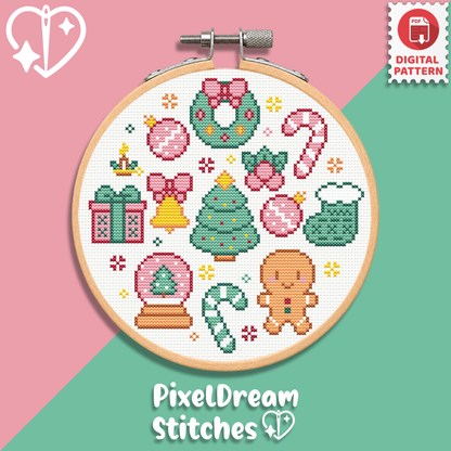 Kawaii Christmas - Cross Stitch Pattern PDF